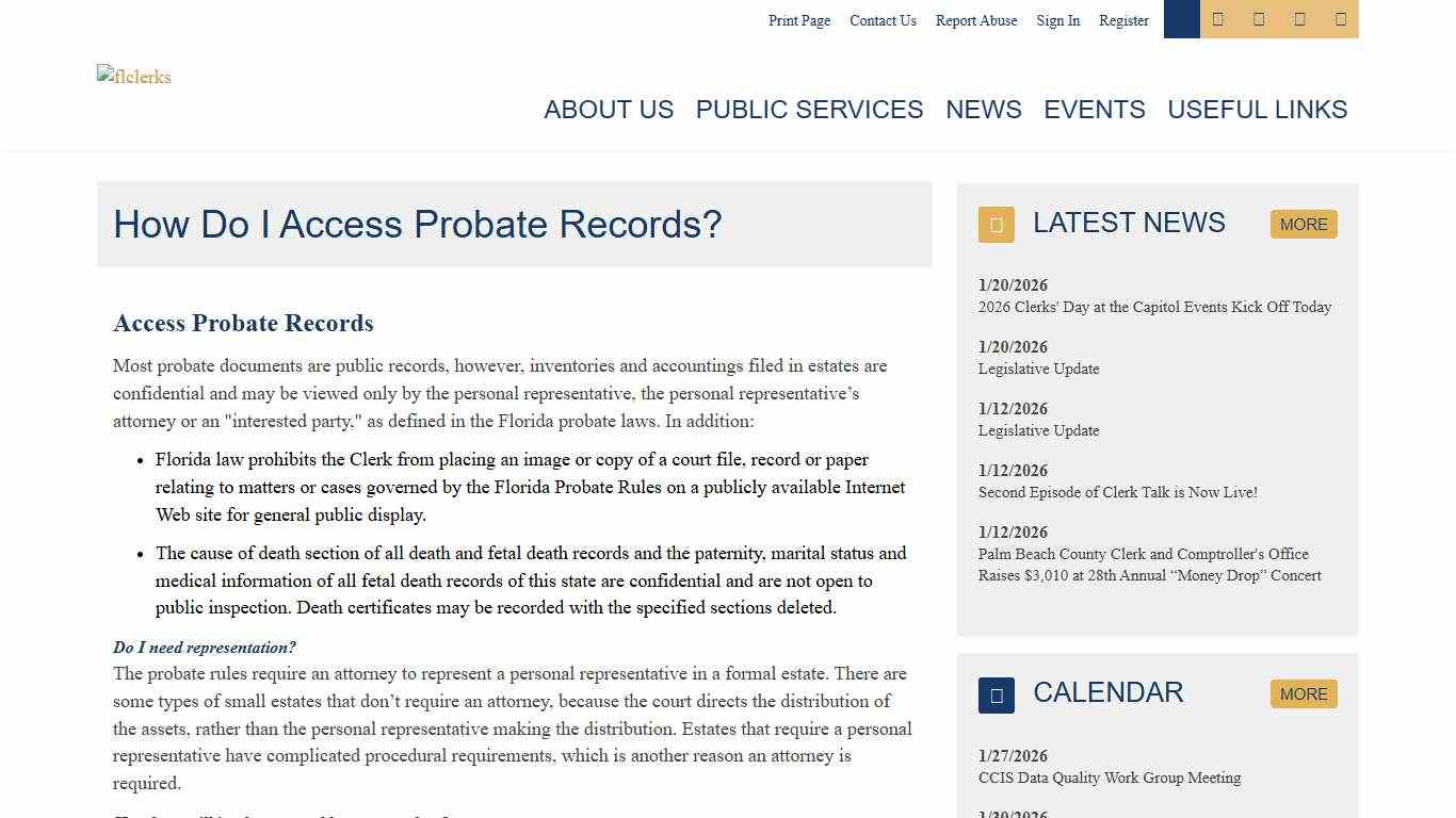 How Do I Access Probate Records? - Florida Court Clerks & Comptrollers